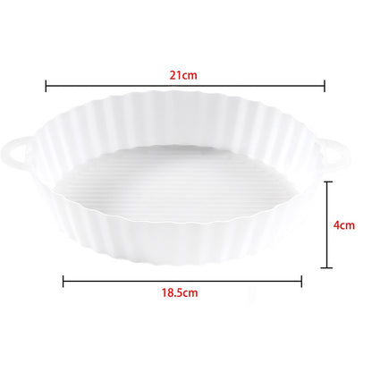 OIMG Air Fryers Oven Baking Tray Fried Chicken Basket Mat AirFryer Silicone Pot Round Replacemen Grill Pan Kitchen Accessories