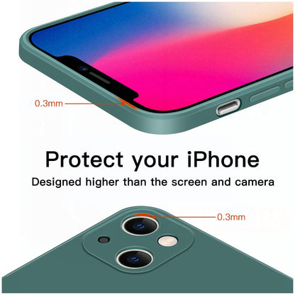 Original Square Liquid Silicone Phone Case For iPhone 14 13 11 12 Pro Max Mini X XR XS 7 8 Plus SE 2020 Shockproof Back Cover