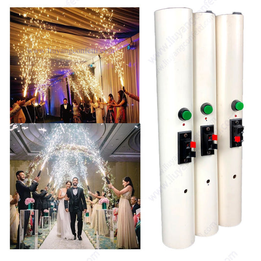 Reusable Hand Held Cold Fountain Fireworks Pyrotechnics Safety Stage Pyro Firing System Shooter For Wedding Birthday Party Decor