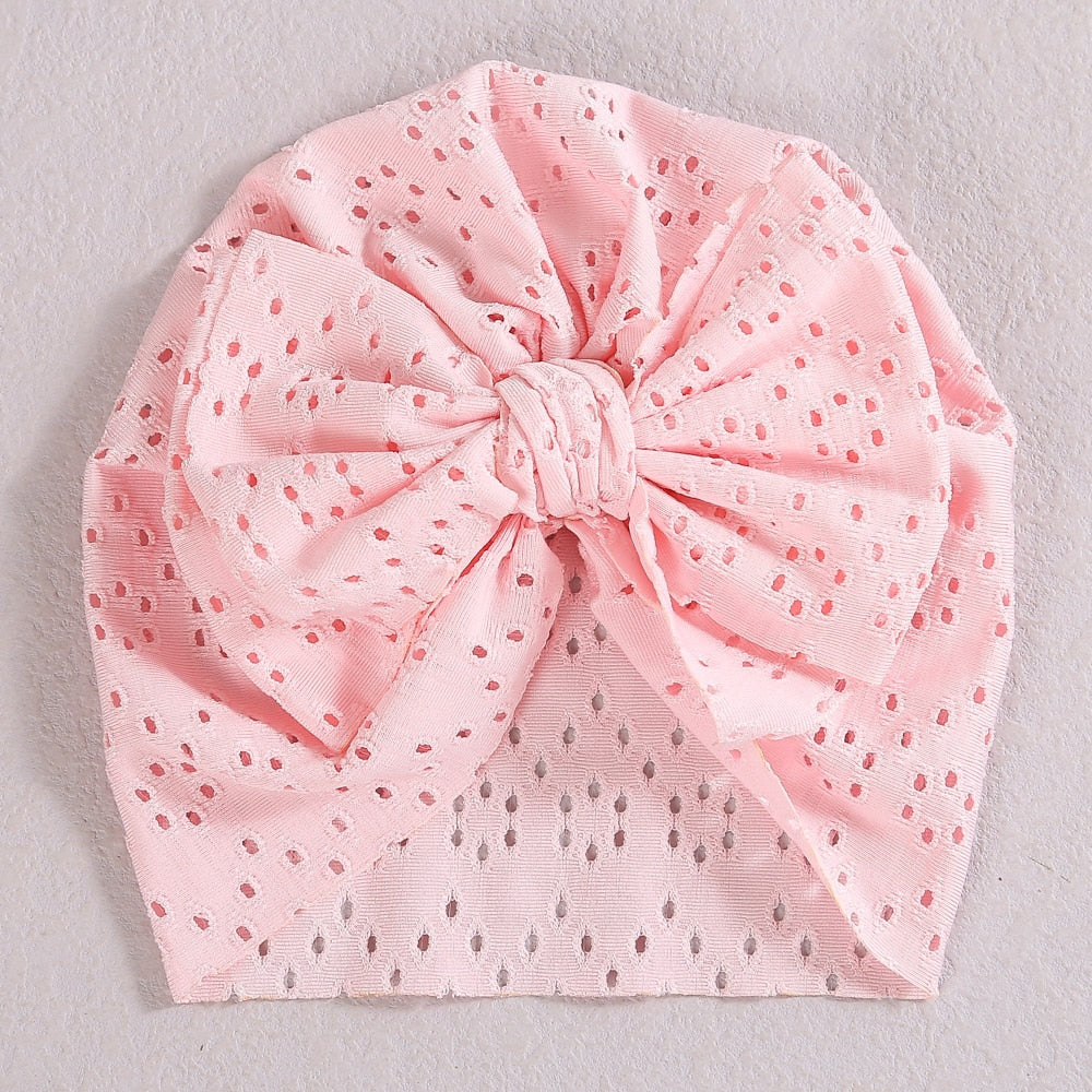 2021 New Baby Fetal Caps Baby Bow Knotted Hats Children's Autumn Winter Hats Baby Headwear Kids Hats & Caps Kids Headwear