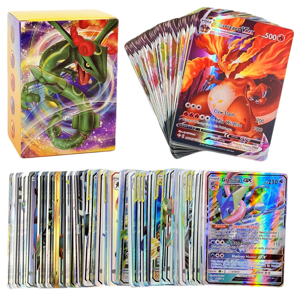 50-300Pcs Pokemons Card Shining TAKARA TOMY GX VMAX V MAX Cards Game Battle Carte Trading Children Toy