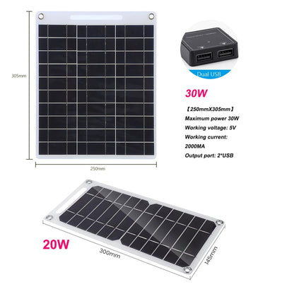 5V Solar Panel USB Waterproof Outdoor Hike Camping Portable Cells Battery Solar Charger Plate for Mobile Phone Power Bank