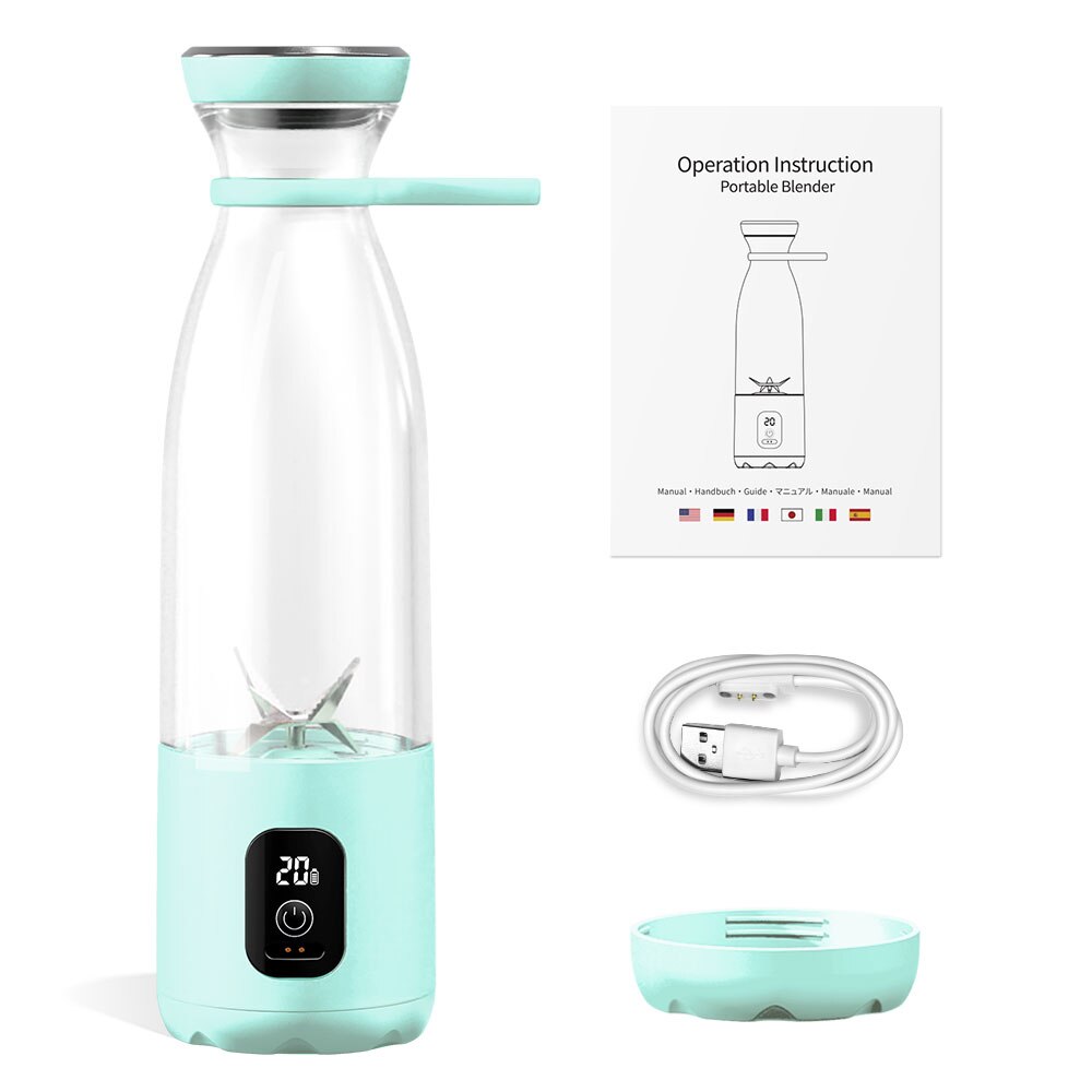 Pawaca Mini Portable Blender Fresh Juice Smoothie Blender Bottle Mixer Cup Rechargeable Electric Juicer Milkshake Smoothie Maker