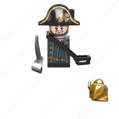 PG8048 X0160 movies Pirates the Caribbean Jack Sparrow ghost captain Mini Action toy Figures Assembly Toys kids Birthday Gifts