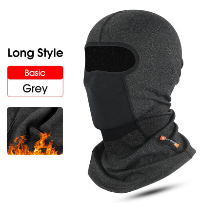 WEST BIKING Cycling Cap Winter Warm Running Scarf Balaclava Velvet Bike Full Face Cover Headwear Climbing Fishing Skating Hat