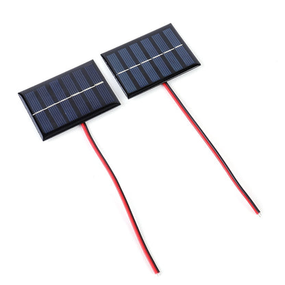 1/2Pcs Mini Solar Panel 3/2/1/0.4W 12/6/3/1.5V Cell Module Polysilicon Board Outdoor DIY Solar Charger for Battery Phone Charger