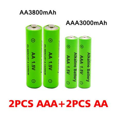 AA + AAA Rechargeable AA 1.5V 3800mAh / 1.5V AAA 3000mah Alkaline Battery Flashlight Toys Watch MP3 Player Replace Ni-Mh Battery