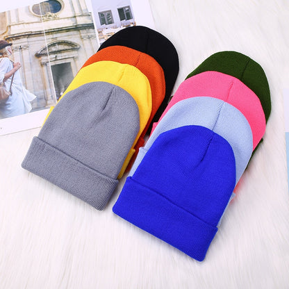 Winter Hats for Unisex New Beanies Knitted Solid Cute Hat Lady Autumn Female Beanie Caps Warmer Bonnet Men Casual Cap Wholesale