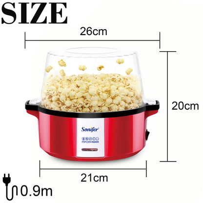 Popcorn Maker Household Healthy Hot Air Oil Free Corn Machine Popcorn For Kitchen Kids Home-made Diy Popcorn Movie Snack Sonifer