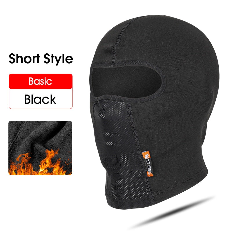 WEST BIKING Cycling Cap Winter Warm Running Scarf Balaclava Velvet Bike Full Face Cover Headwear Climbing Fishing Skating Hat