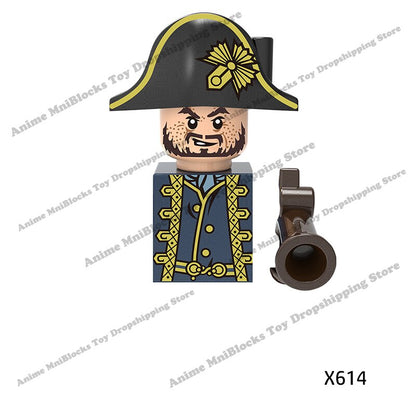 PG8048 X0160 movies Pirates the Caribbean Jack Sparrow ghost captain Mini Action toy Figures Assembly Toys kids Birthday Gifts