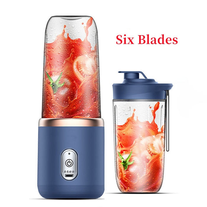 Portable Blender Mini Mixer Electric Juicer Machine Fresh Fruit Juice Blender Smoothie Maker Blender Cup Bottle F Travel Kitchen