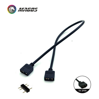 Motherboard RGB SYNC Splitter, 12V 4Pin RGB / 5V 3Pin ARGB SYNC HUB Transfer Extension Cable For M/B ASUS GIGABYTE MSI