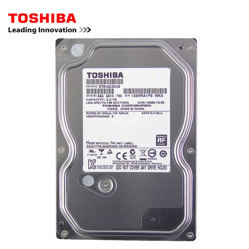 Toshiba 500GB desktop computer hdd 3.5" internal mechanical hard disk SATA3 6Gb/s hard disk 1TB 2TB 5700-7200 RPM buffer