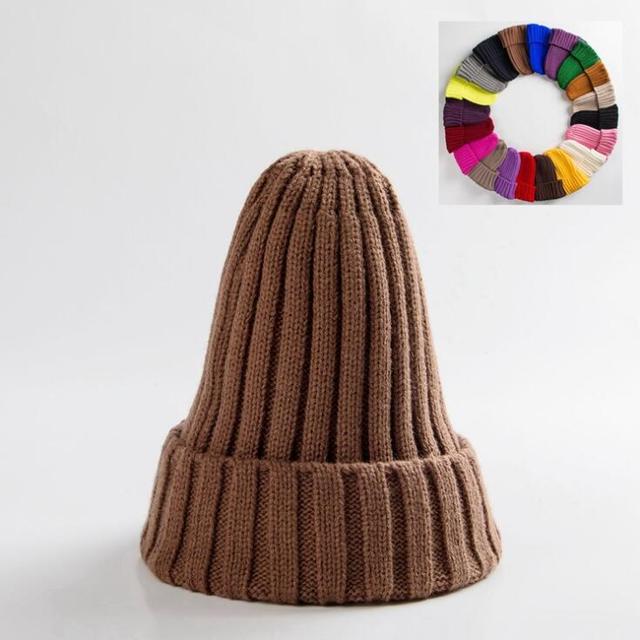 Unisex Hat Cotton Blends Solid Warm Soft HIP HOP Knitted Hats Men Winter Caps Women's Skullies Beanies For Girl Wholesale шляпа